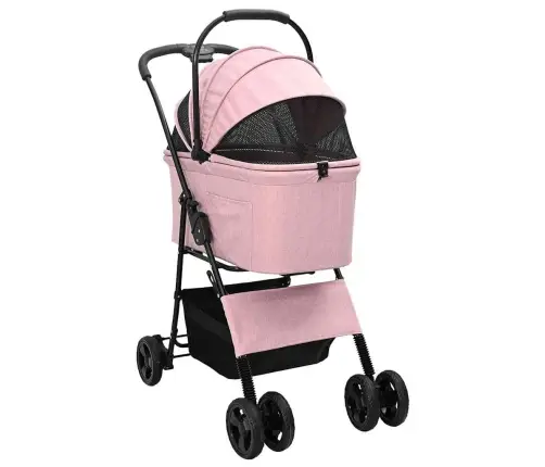 Kokkupandav Lemmikloomade Kärud Roosa 81 X 47 X 99 Cm Polüester