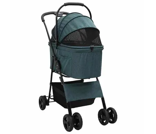 Saliekams Mājdzīvnieku Ratiņš Regulējams Zaļa 81 X 47 X 99 Cm Vidaxl