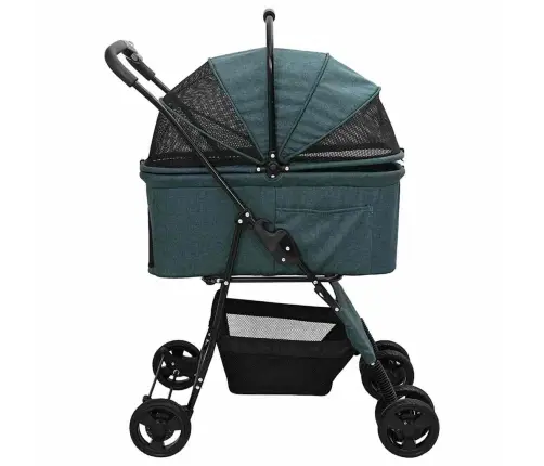 Saliekams Mājdzīvnieku Ratiņš Regulējams Zaļa 81 X 47 X 99 Cm Vidaxl