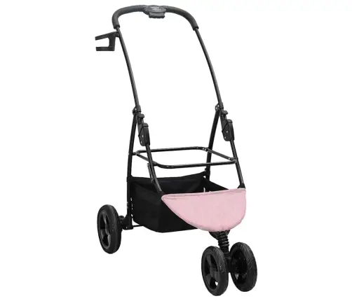 Saliekams Mājdzīvnieku Ratiņš Regulējams Rozā 78 X 54 X 101 Cm Vidaxl