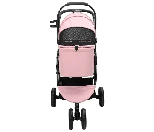 Saliekams Mājdzīvnieku Ratiņš Regulējams Rozā 78 X 54 X 101 Cm Vidaxl