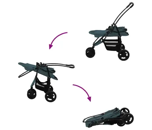 Kokkupandav Lemmikloomade Kärud Roheline 78 X 54 X 101 Cm