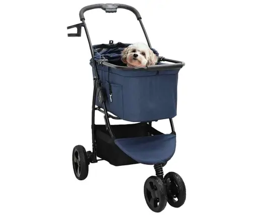 Saliekams Mājdzīvnieku Ratiņš Regulējams Zila 78 X 54 X 101 Cm Vidaxl