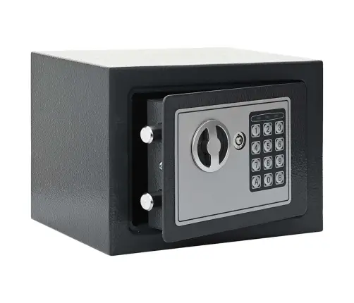 Skaitmeninis Seifas Tamsiai Pilka 23 X 17 X 17 Cm Plienas
