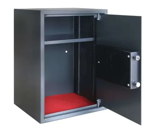 Elektroniskais Digitālais Seifs Ar Plauktu Tumši Pelēks 35X31X50 Cm Tērauds Vidaxl