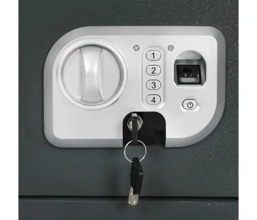 Elektroniskais Digitālais Seifs Ar Pirkstu Nospiedumu Slēdzeni 25X35X25 Cm Tērauds Vidaxl