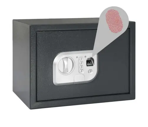Elektroniskais Digitālais Seifs Ar Pirkstu Nospiedumu Slēdzeni 25X35X25 Cm Tērauds Vidaxl