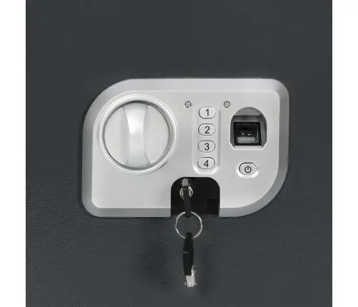 Elektroniskais Digitālais Seifs Ar Pirkstu Nospiedumu Slēdzeni 31X35X50 Cm Tērauds Vidaxl