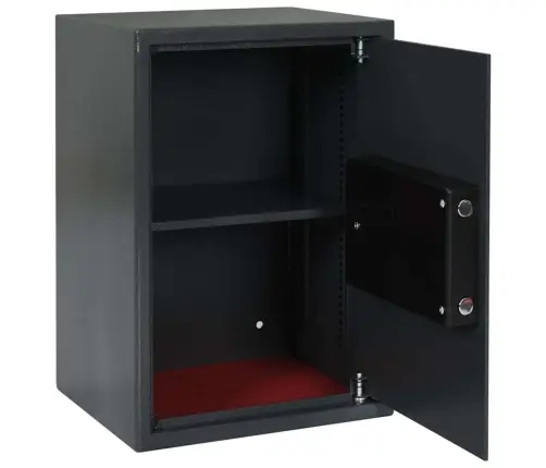 Elektroniskais Digitālais Seifs Ar Pirkstu Nospiedumu Slēdzeni 31X35X50 Cm Tērauds Vidaxl