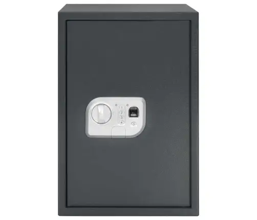 Elektroniskais Digitālais Seifs Ar Pirkstu Nospiedumu Slēdzeni 31X35X50 Cm Tērauds Vidaxl