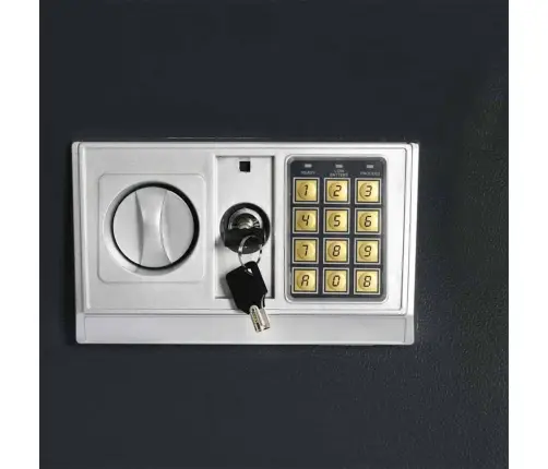 Skaitmeninis Seifas Tamsiai Pilka 35 X 31 X 80 Cm Plienas