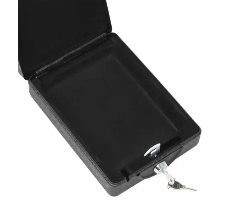 Automobilio Seifas Su Užraktu Juoda 22 X 16 X 7 Cm Plienas
