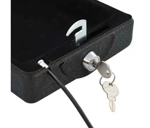 Automobilio Seifas Su Užraktu Juoda 22 X 16 X 7 Cm Plienas