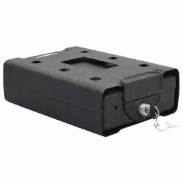 Auto Seifs Ar Slēdzeni Melna 22 X 16 X 7 Cm Tērauds Vidaxl