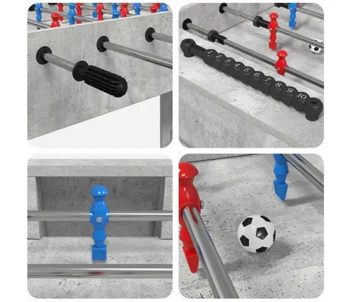 Frizbija Galds Betona Pelēks 125 X 60,5 X 80 Cm Vidaxl