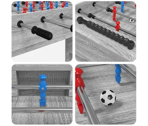 Frizbija Galds Pelēks Sonoma 125 X 60,5 X 80 Cm Vidaxl