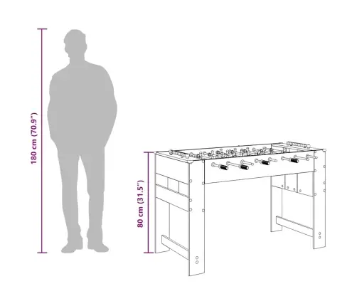 Frizbija Galds Pelēks Sonoma 125 X 60,5 X 80 Cm Vidaxl