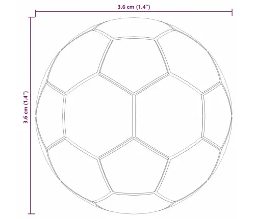 Galda Futbola Bumbas 12 Pcs Balts Un Melns 3.6 X 3.6 Cm Vidaxl