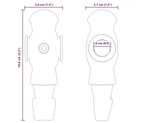 Jalgpallilaud Mängijatele 3.6 X 3.1 X 10.8 Cm Vardale 24 Pcs