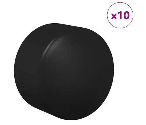 Futbola Galda Beigu Vāciņi 10 Pcs Melna 1,9 X 1,9 X 1,6 Cm Vidaxl