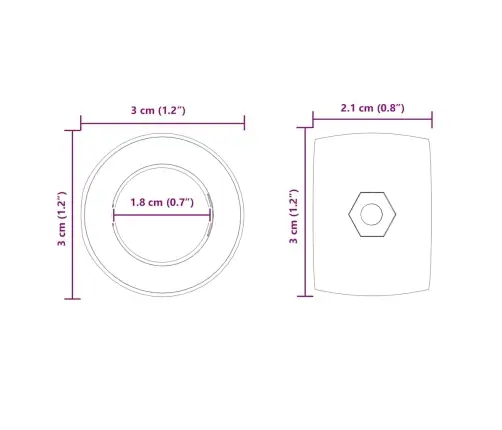 Futbola Galda Gultņi 10 Pcs Melna 3 X 3 X 1,4 Cm Plastmasa Vidaxl