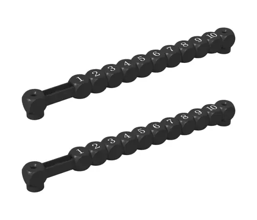 Futbola Galda Skaitļi 2 Pcs Melna 30 X 2,2 X 2,9 Cm Plastmasa Vidaxl