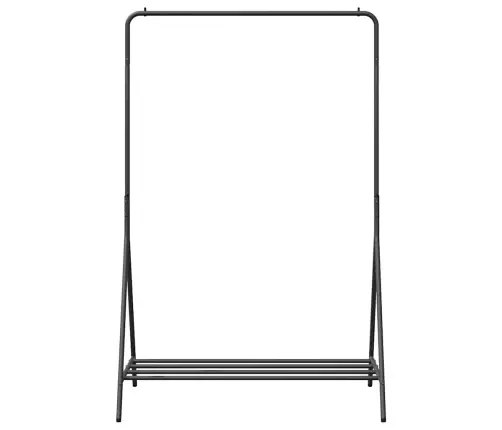 Apģērbu Stends Melns Metāls Vidējs Uzglabāšana Apģērbu Stends Vidaxl