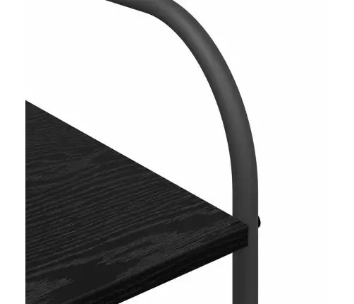 Drēbju Plaukts Ar Plauktiem Melna Ozola 120X44X160 Cm Inženiertehniskais Koks Vidaxl