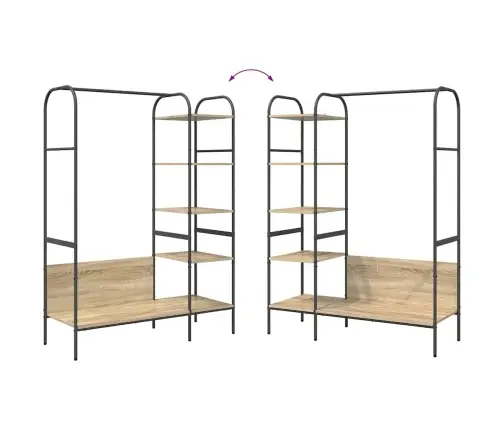 Drabužių Stovas Ruda 120 X 44 X 160 Cm Apdirbta Mediena