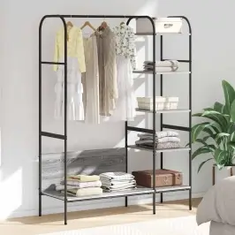 Drabužių Stovas Pilka 120 X 44 X 160 Cm Apdirbta Mediena