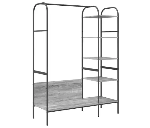 Apģērba Plaukts Ar Plauktiem Pelēks Sonoma 120X44X160 Cm Inženiertehniskais Koks Vidaxl