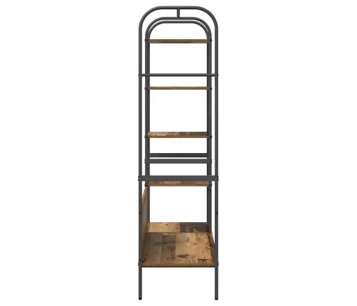 Drēbju Statīvs Ar Plauktiem Vecs Koks 120X44X160 Cm Apstrādāts Koks Vidaxl