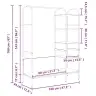Drēbju Statīvs Ar Plauktiem Vecs Koks 120X44X160 Cm Apstrādāts Koks Vidaxl