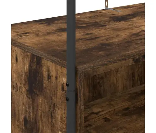 Drēbju Statīvs Ar Plauktiem Dūmu Oša 100X44X160 Cm Vidaxl