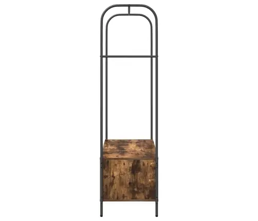 Drēbju Statīvs Ar Plauktiem Dūmu Oša 100X44X160 Cm Vidaxl