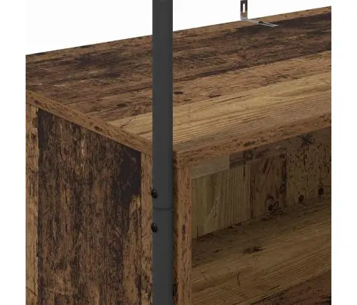Drēbju Statīvs Ar Plauktiem Vecā Koka 100X44X160 Cm Vidaxl
