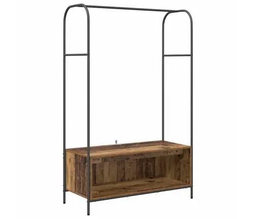 Drēbju Statīvs Ar Plauktiem Vecā Koka 100X44X160 Cm Vidaxl