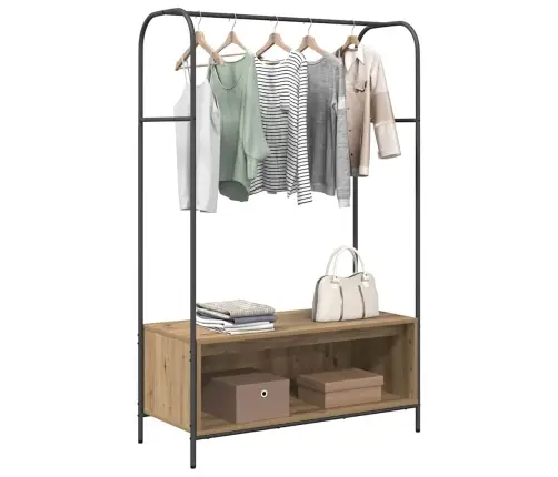 Drabužių Stovas Su Saugykla Rudas Ąžuolas 100 X 44 X 160 Cm