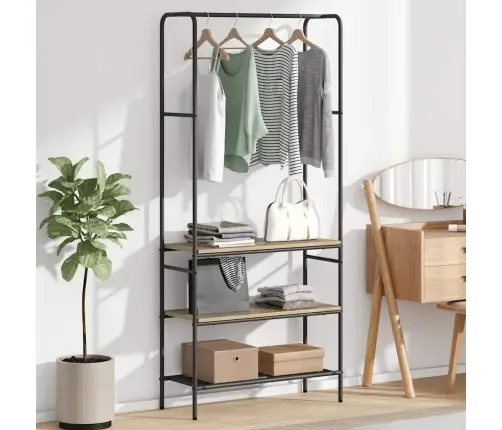 Apģērbu Plaukts Ar Plauktiem Sonomas Ozola 77 X 30 X 171 Cm Vidaxl