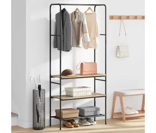 Apģērbu Plaukts Ar Plauktiem Sonomas Ozola 77 X 30 X 171 Cm Vidaxl