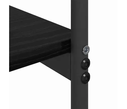 Konsoles Galds Melns Ozols 101 X 35 X 80.5 Cm Inženierijas Koks Vidaxl