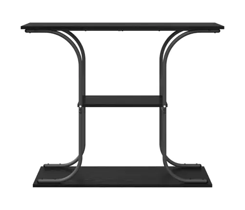 Konsoles Galds Melns Ozols 101 X 35 X 80.5 Cm Inženierijas Koks Vidaxl