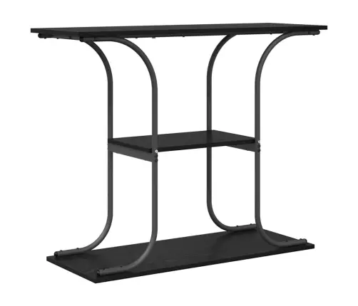 Konsoles Galds Melns Ozols 101 X 35 X 80.5 Cm Inženierijas Koks Vidaxl