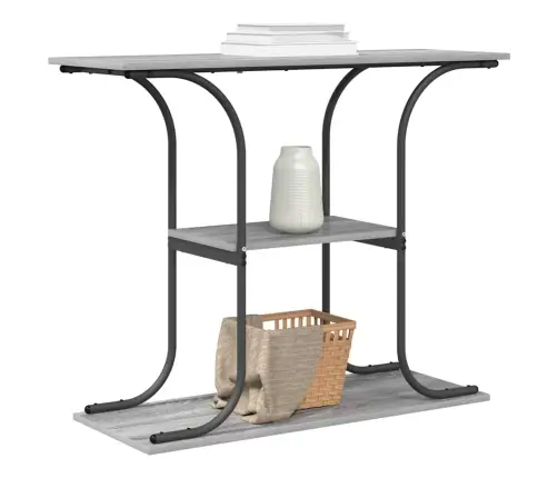 Konsoles Galds Pelēka Sonomas Ozola 101 X 35 X 80.5 Cm Vidaxl
