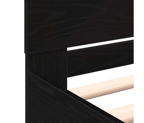 Gultas Rāmis Ar Galvgali, Melnā Ozola Krāsā, 180 X 200 Cm, Inženierijas Koks Vidaxl