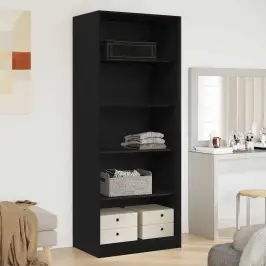 Skapis Melns Ozolkoks 80 X 50 X 200 Cm Inženierijas Koks Vidaxl Skapis Melns Ozolkoks 80 X 50 X 200 Cm Inženierijas Koks Vidaxl