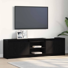 Televizora Skapīša Melna 182 X 34 X 50 Cm Inženierijas Koks Vidaxl