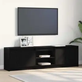 Tv Vienības 2 Pcs Melna 180 X 34 X 50 Cm Inženierijas Koks Vidaxl Tv Vienības 2 Pcs Melna 180 X 34 X 50 Cm Inženierijas Koks Vidaxl