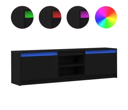 Televizora Skapīša Melna 182 X 34 X 50 Cm Vidaxl