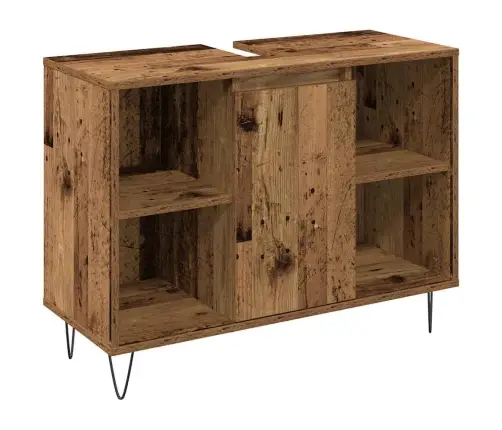 Vannas Istabas Mēbeļu Komplekts Ar Uzglabāšanu 3 Pcs Vecs Koks Vidaxl